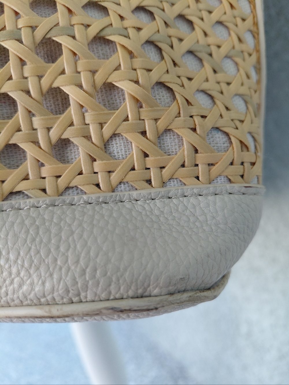 Rachel Zoe Woven Straw Tote White Tan Beach Bag w/ Wallet Large - Picture 13 of 16